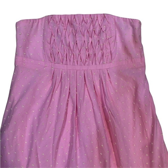 Vintage Collectible Lilly Pulitzer Strapless Pink Cotton Dot Dress Size 2 - Picture 4 of 8